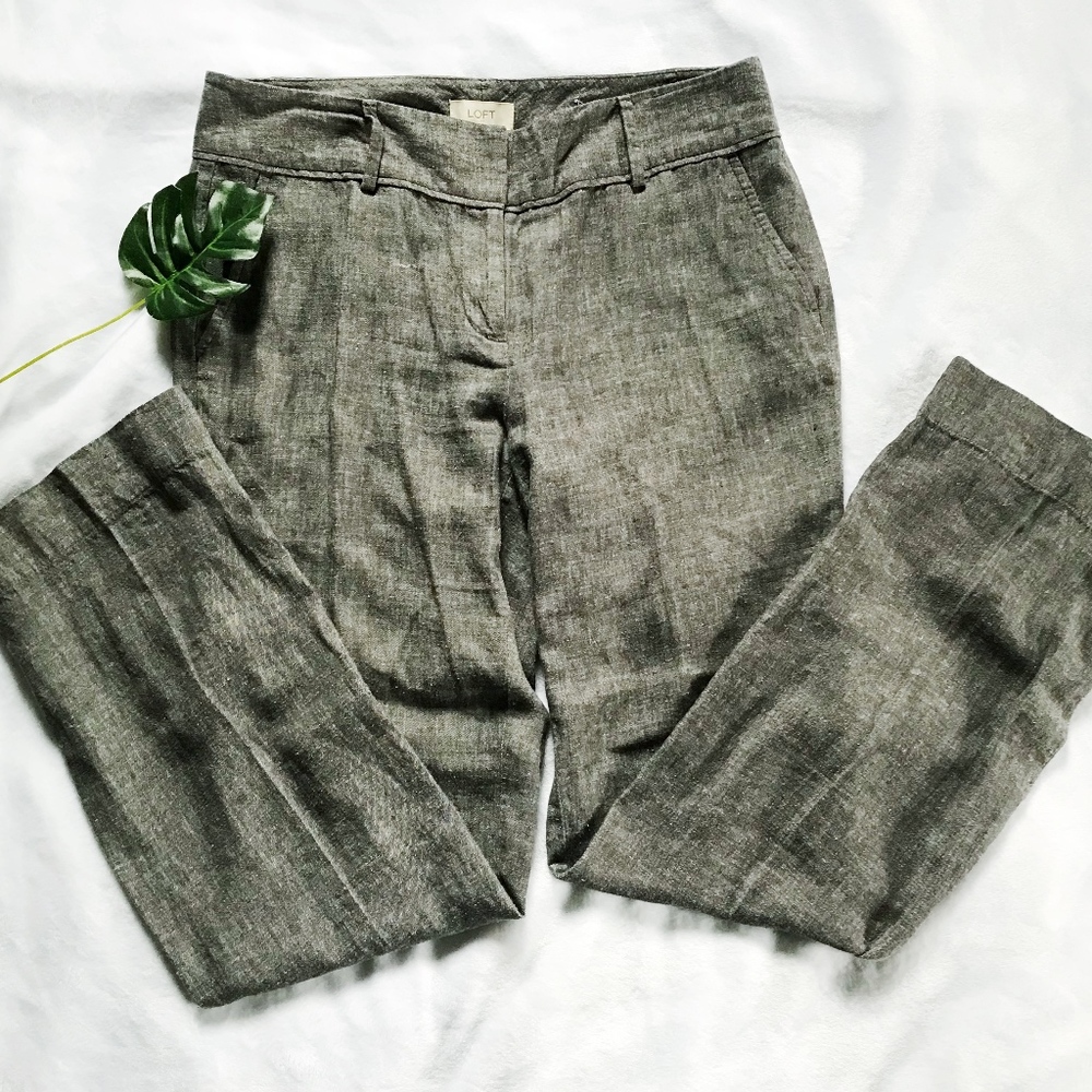 Ann Taylor Loft Factory Linen Pants Modern Cut, 6